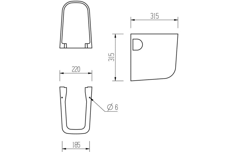 Cromwell 600x400mm 1TH Basin and Semi Pedestal