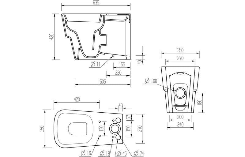 Martell Close Coupled WC and Soft Close Seat