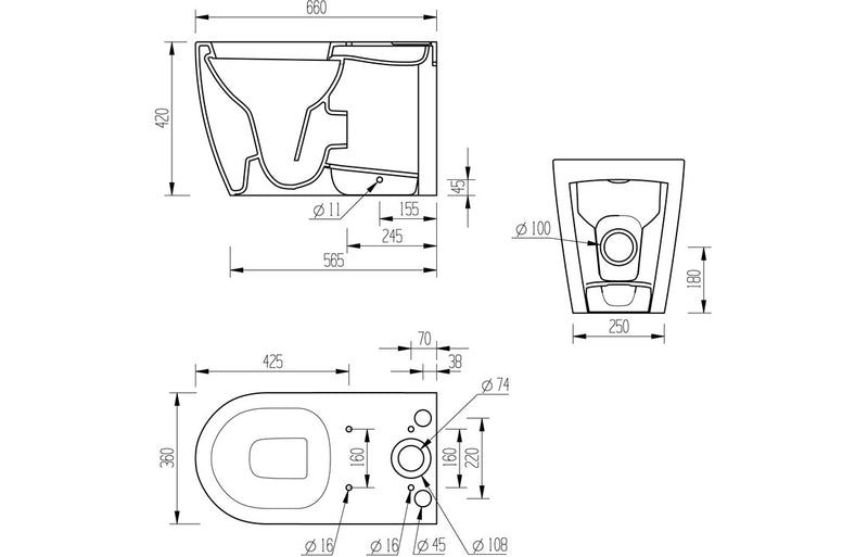 Zest Close Coupled Fully Shrouded WC and Soft Close Seat