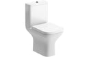 Charm Short Projection Close Coupled Open Back WC and Wrapover Soft Close Seat