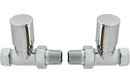 Leven Patterned Straight Radiator Valve - Chrome