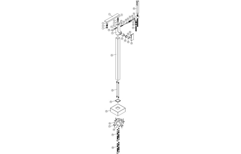 Felix Floor Standing Bath/Shower Mixer - Chrome