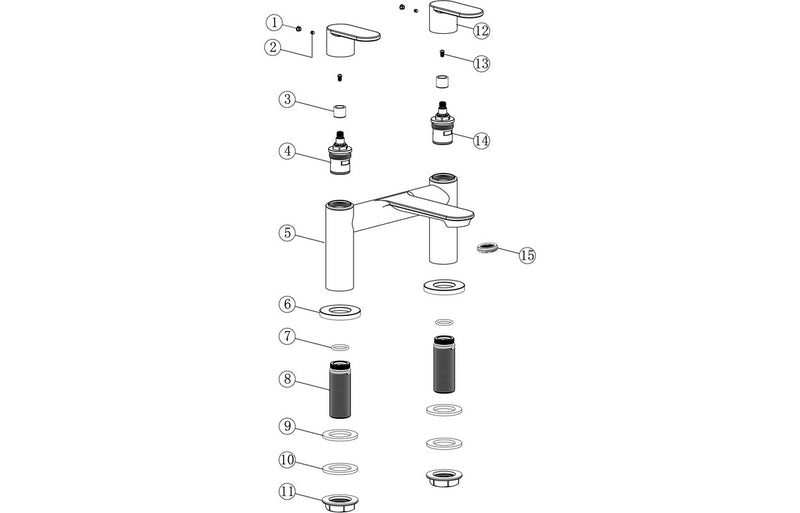 Nova Bath Filler - Chrome