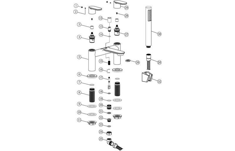 Nova Bath/Shower Mixer - Chrome