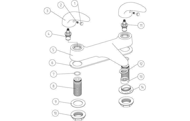 Arizona Low Pressure Bath Filler - Chrome