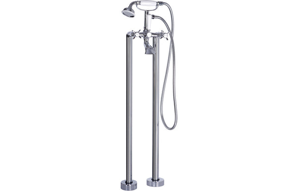 Willow Floor Standing Bath/Shower Mixer - Chrome