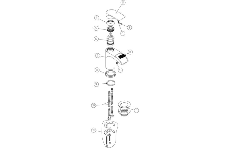 Petra Basin Mixer - Chrome