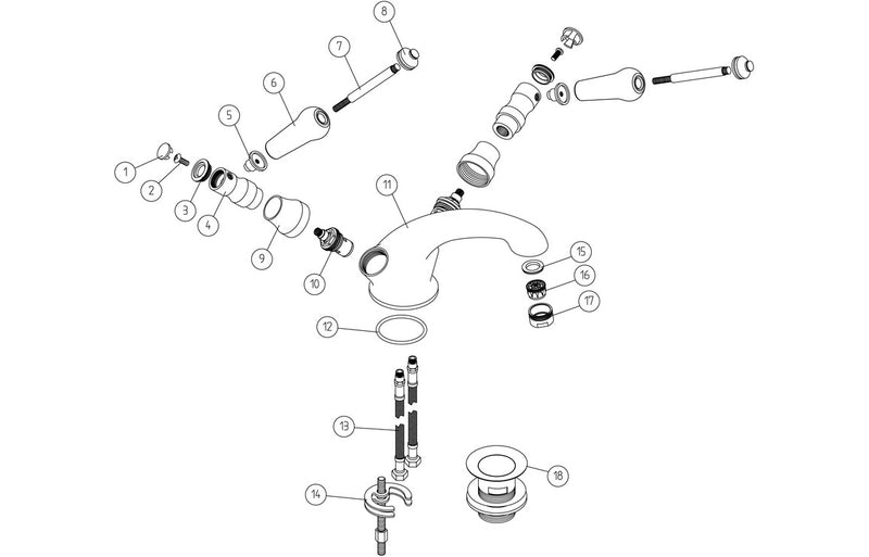 Jubilee Basin Mixer - Chrome