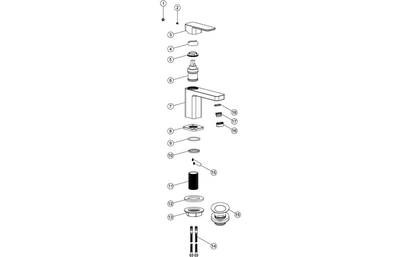 Soxy Basin Mixer and Waste - Chrome
