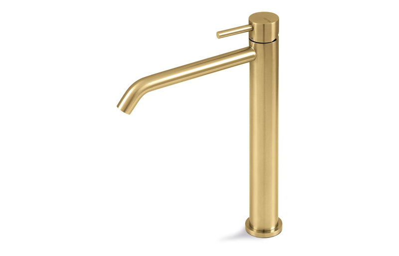 Vema Tiber Tall Basin Mixer - Brushed Brass