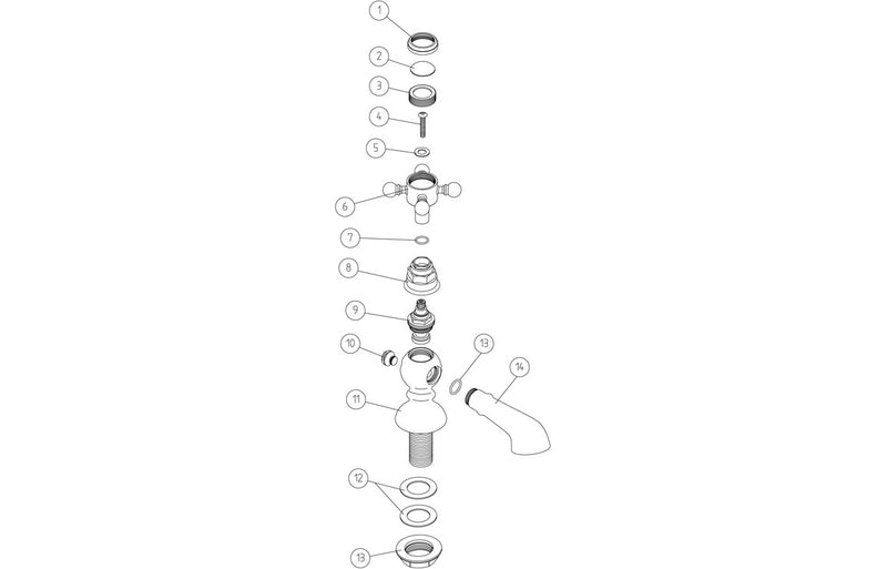 Titan Basin Pillar Taps - Chrome