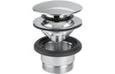 Vema Unslotted Push Button Waste - Chrome