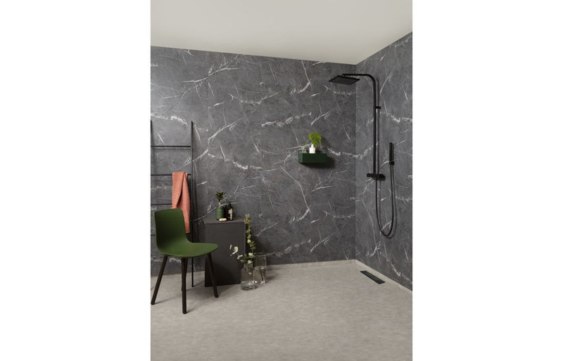 Fibo Marble - Black Marble (Plain Marble) - Single