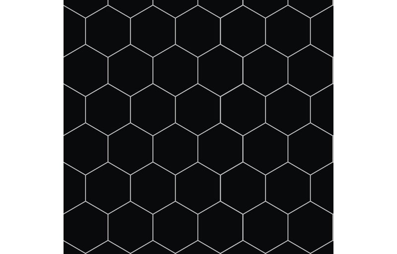 Fibo Urban - Black Silk (Hexagonal) - Single