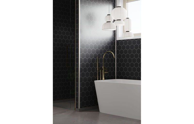 Fibo Urban - Black Silk (Hexagonal) - Single