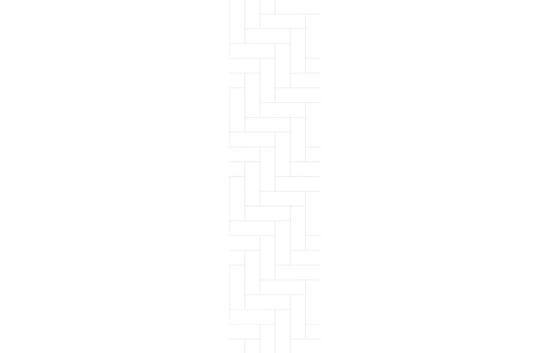 Fibo Urban - Denver White (Straight Herringbone) - Single