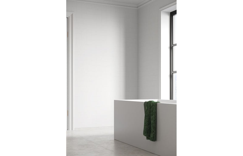 Fibo Urban - Denver White (Straight Herringbone) - Single