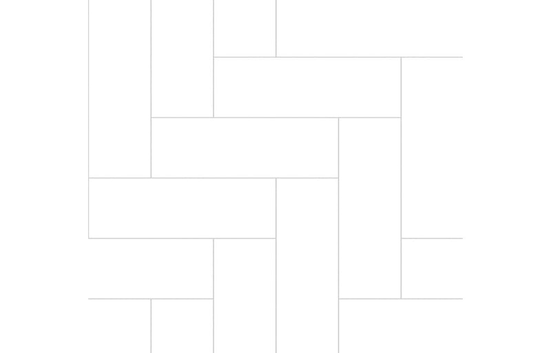 Fibo Urban - Denver White (Straight Herringbone) - Single