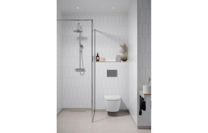 Fibo Urban - Denver White (Elongated Hexagonal) - Single