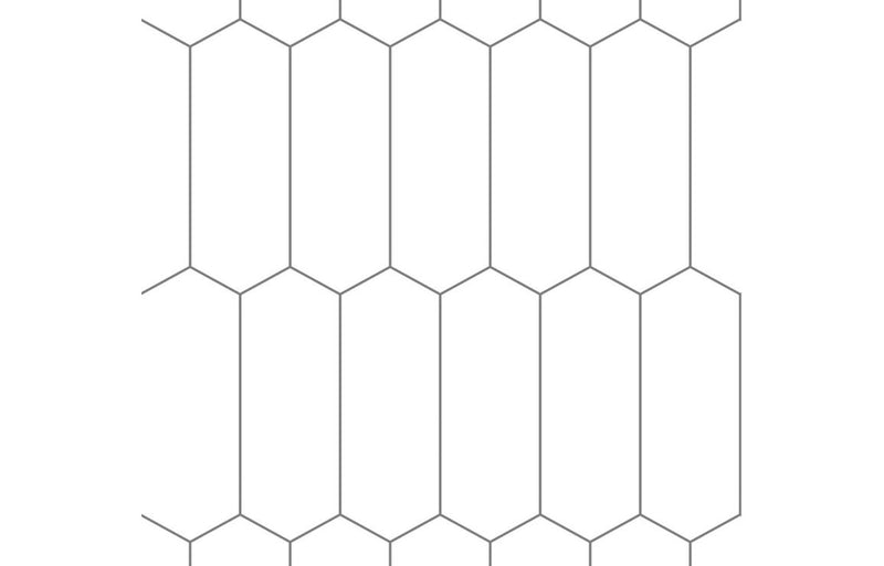 Fibo Urban - Denver White (Elongated Hexagonal) - Single