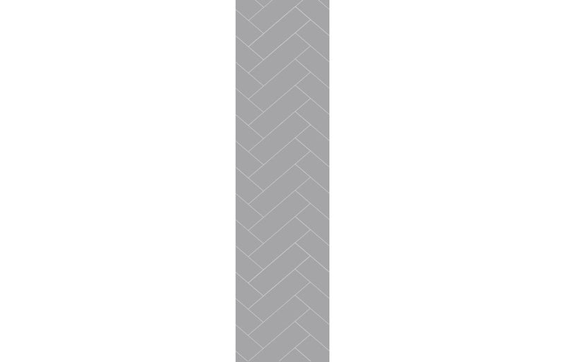 Fibo Urban - Medium Grey (Herringbone) - Single