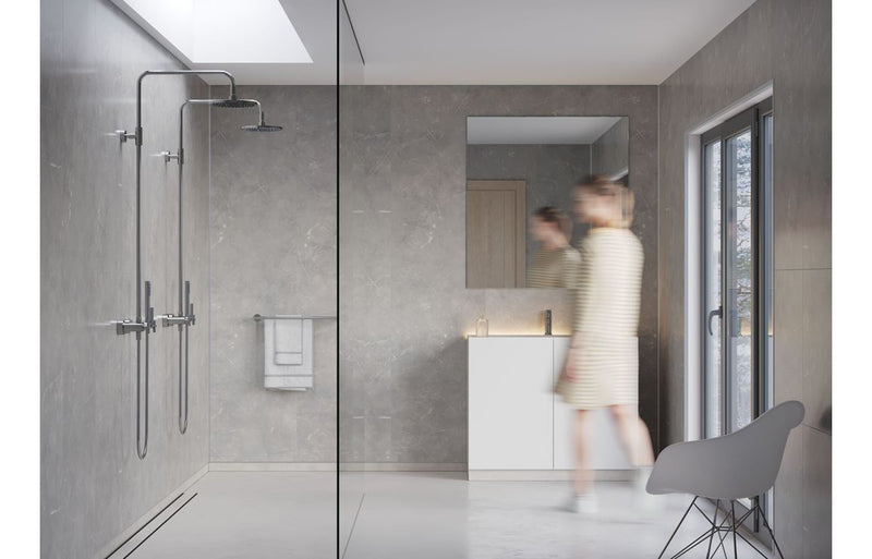 Fibo Marble - Grey Marble (Tile Effect) - Pk/2