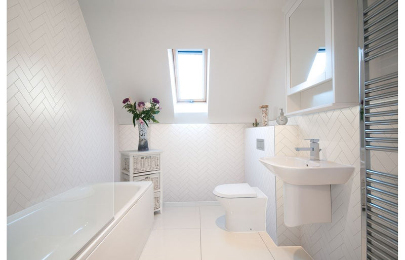 Fibo Urban - White Silk (Herringbone) - Pk/2