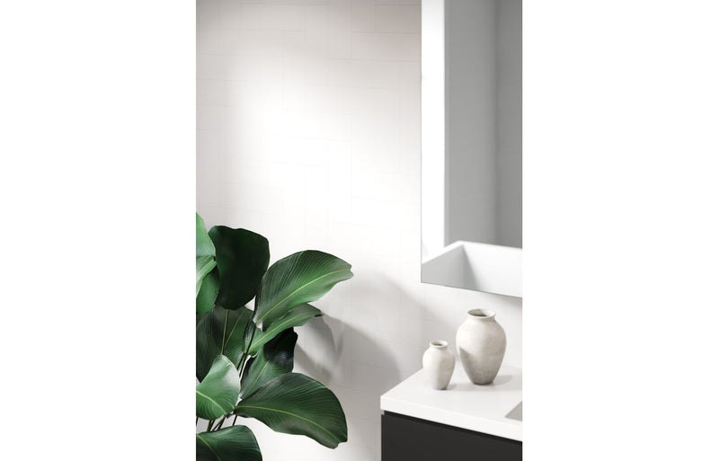 Fibo Urban - Denver White (Straight Herringbone) - Pk/2