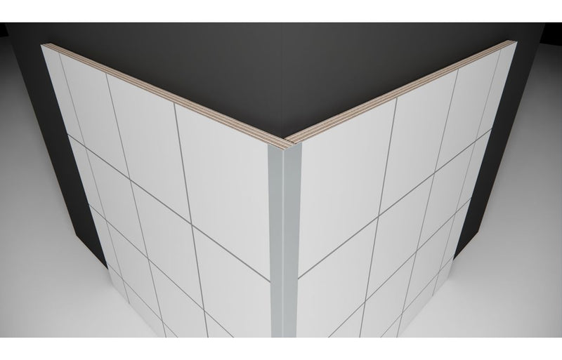 Fibo Aluminium Small L-Shaped Profile 2.4m