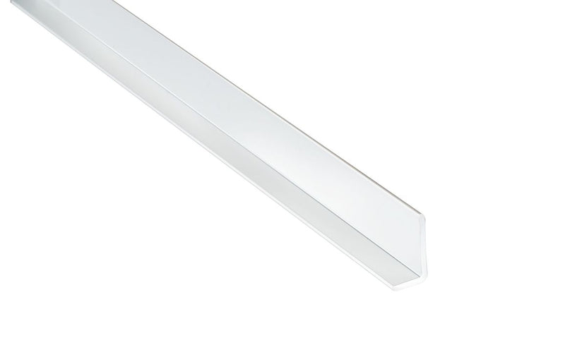 Fibo White PVC Large L-Shaped Profile 2.4m