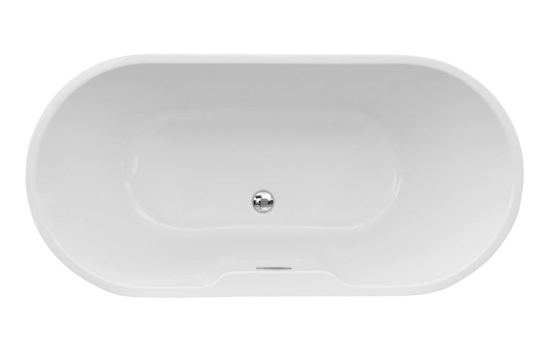 Foxham Free Standing 1655x745x580mm 0TH Bath - Black