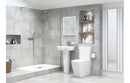 Cromwell 600x400mm 1TH Basin and Semi Pedestal