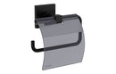 VitrA Root Toilet Roll Holder with Cover - Matt Black