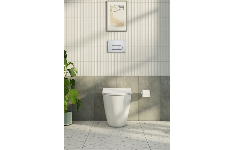 VitrA Loop Round Flush Plate - Chrome