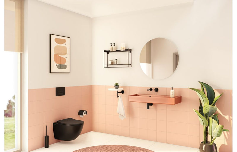 VitrA Loop Round Flush Plate - Matt Black