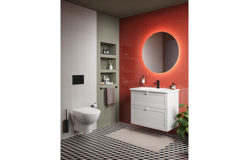 VitrA Loop Round Flush Plate - Matt Black