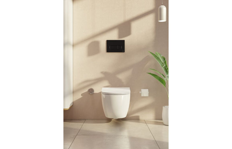 VitrA Loop Round Flush Plate - Gloss Black