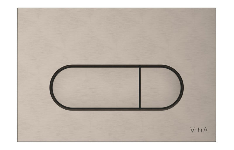 VitrA Loop Round Flush Plate - Brushed Nickel