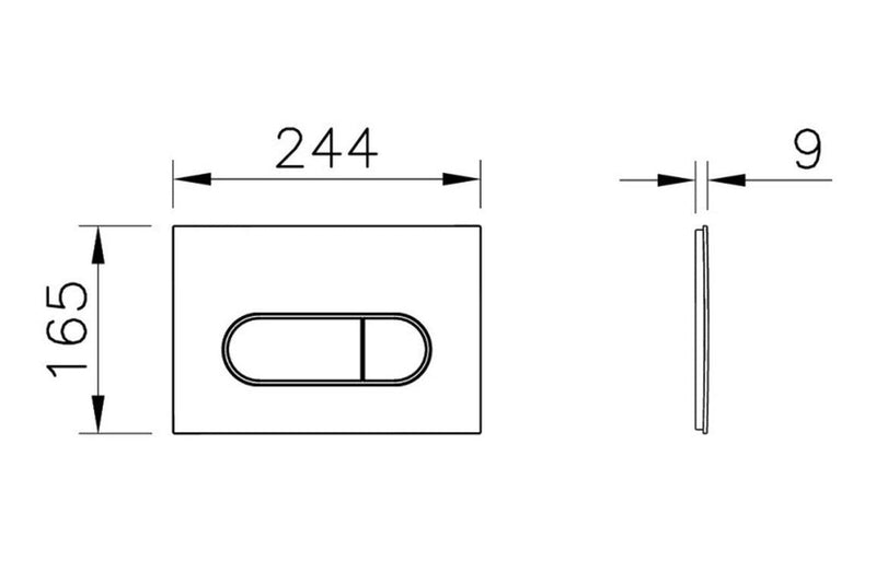 VitrA Loop Round Flush Plate - Gloss Gold