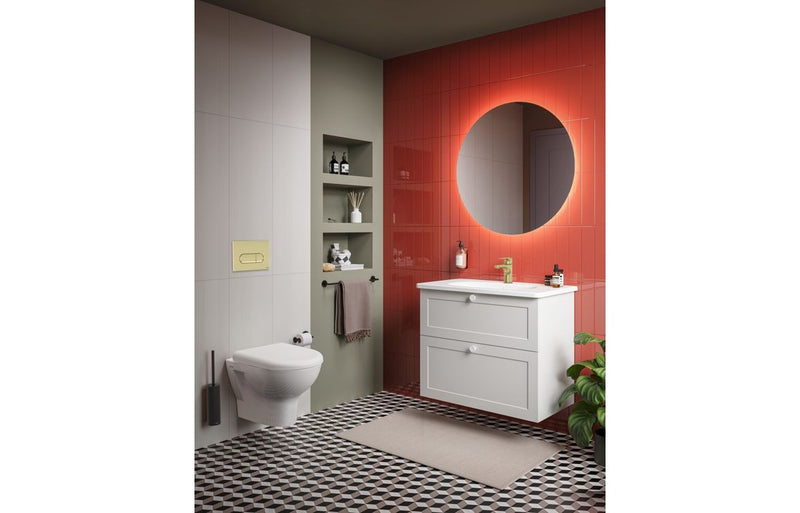 VitrA Loop Round Flush Plate - Gloss Gold