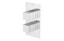 VitrA Aquaheat Square Thermostatic 3-Way Shower Mixer - Chrome