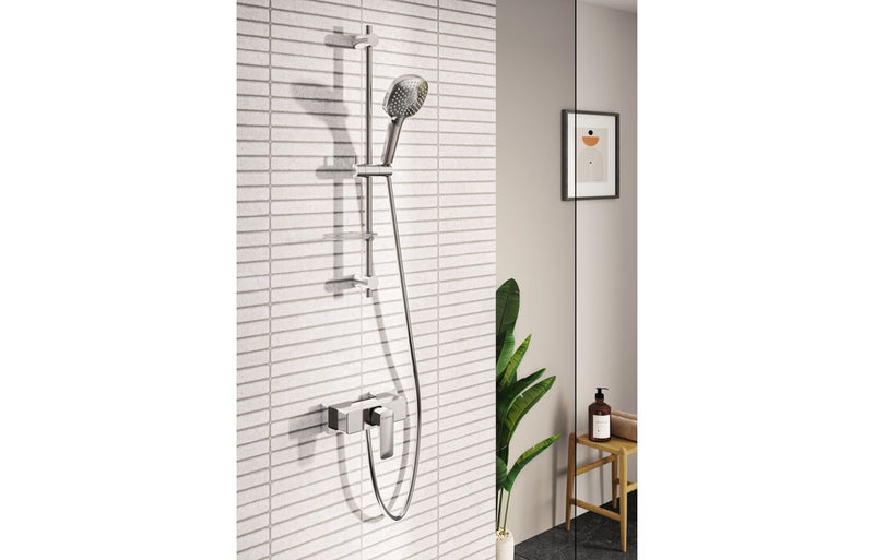 VitrA Root Square Wall Mounted Shower Mixer Valve - Chrome