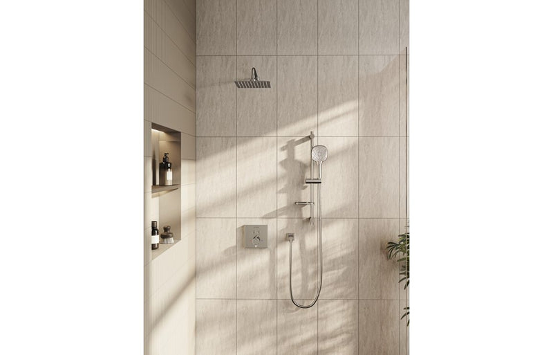 VitrA Aquacontrol Square Concealed Thermostatic 2-Way Bath Mixer - Chrome