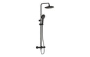 VitrA Aquaheat Bliss 240 Thermostatic Shower Column with 2-Function Overhead - Matt Black