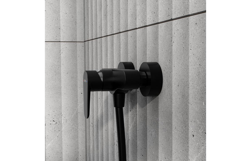 VitrA Flow Soft Wall Mounted Shower Mixer - Matt Black