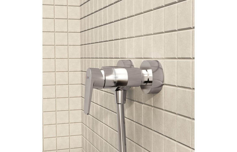 VitrA Flow Square Wall Mounted Shower Mixer - Chrome