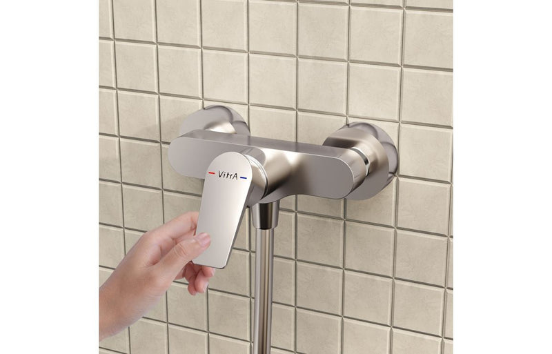 VitrA Flow Square Wall Mounted Shower Mixer - Chrome