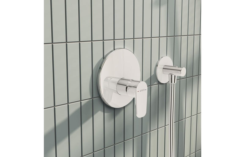 VitrA Origin Integrated Thermostatic Shower Mixer Valve - Chrome