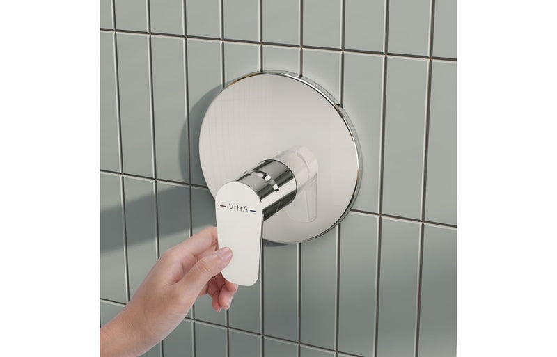 VitrA Origin Integrated Thermostatic Shower Mixer Valve - Chrome
