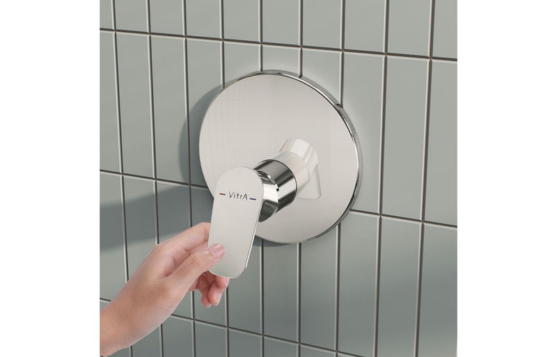 VitrA Origin Integrated Thermostatic Shower Mixer Valve - Chrome